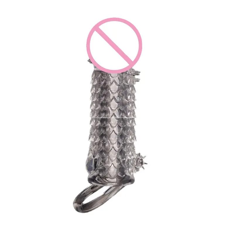Penis Enlargement Sleeve Reusable Condoms Male Penis Extension Sleeves Delay Ejaculation Dildo Cover Adult Sex Toys for Men