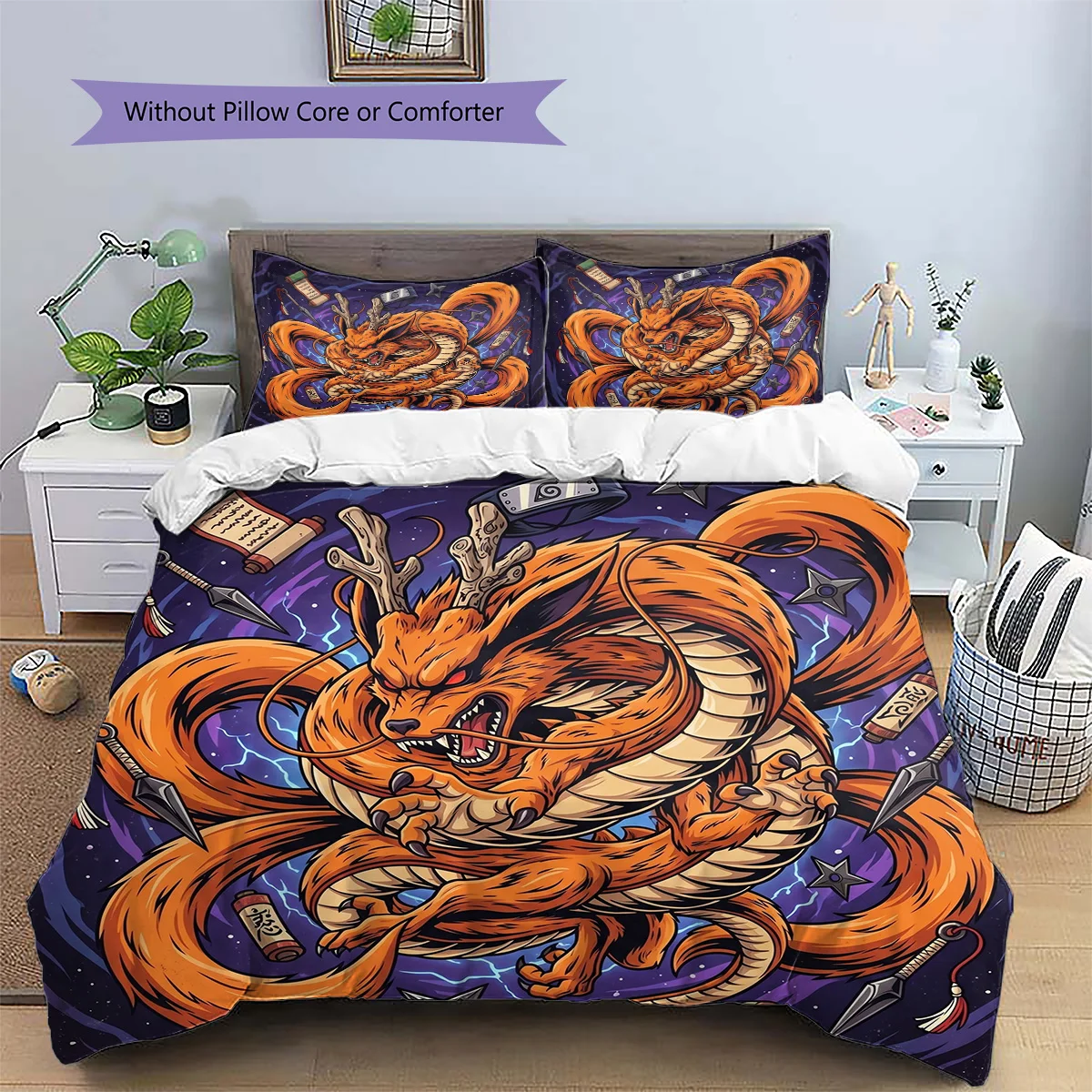 Naruto Excellent Gift for Anime Enthusiasts | Anime Flair Designed Pillowcase & Duvet Cover Set | Bedroom Decor YUN6511