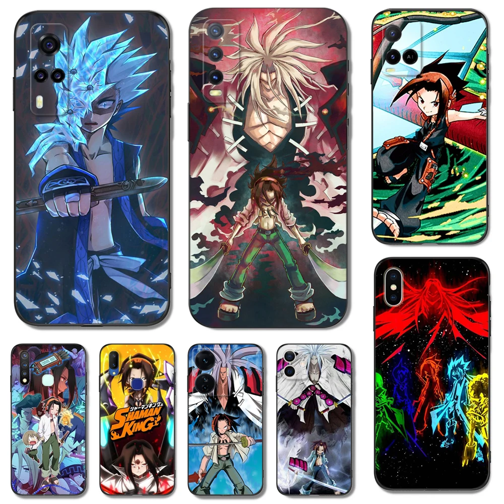 Черный чехол ТПУ для Vivo Y30 Y30G Y31 Y53S Y33 Y33S Y33T Y67 Y51 Y51S Y51A 2021 2022 2020 4G 5G Shaman King