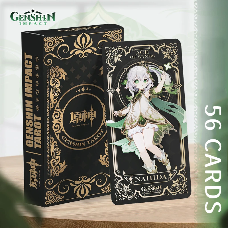 Genshin Impact Tarot  Playing Cards 56 High-definition Full-color Photos 14*7cm