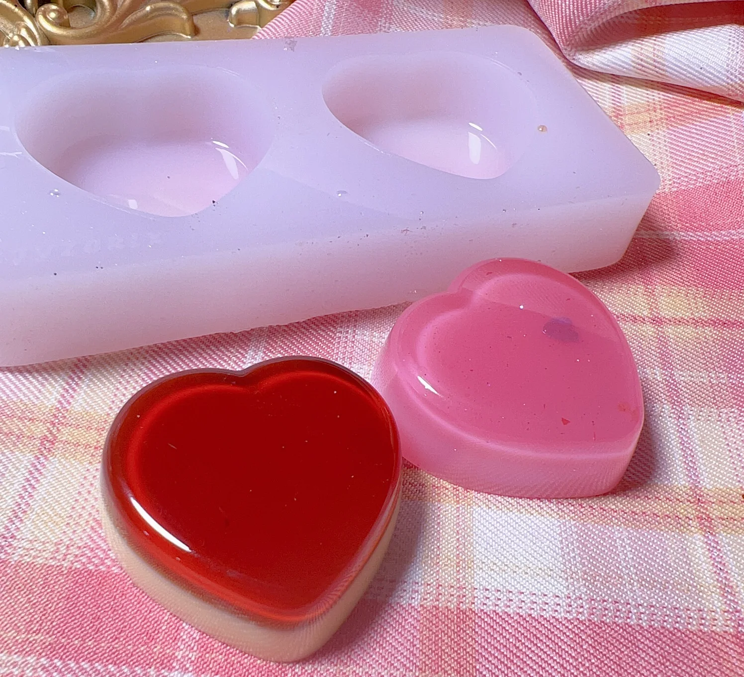 wsy-420 Heart squash pudding silicone mold 3d pudding resin mold handmade squishy mould