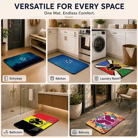Tomorrowland Floor Mat Natural Diatomite Foot Pad Instant Dry Non Slip Easy to Clean for Shower Sink Doorway
