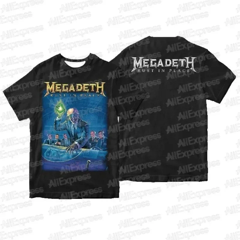 

2025 Summer HALLOWWED Premium Tshirt Iron Halowed Heavy Metal Band T-shirt Metal T-shirt Oversize Megadeth Sporty Casual T-shirt