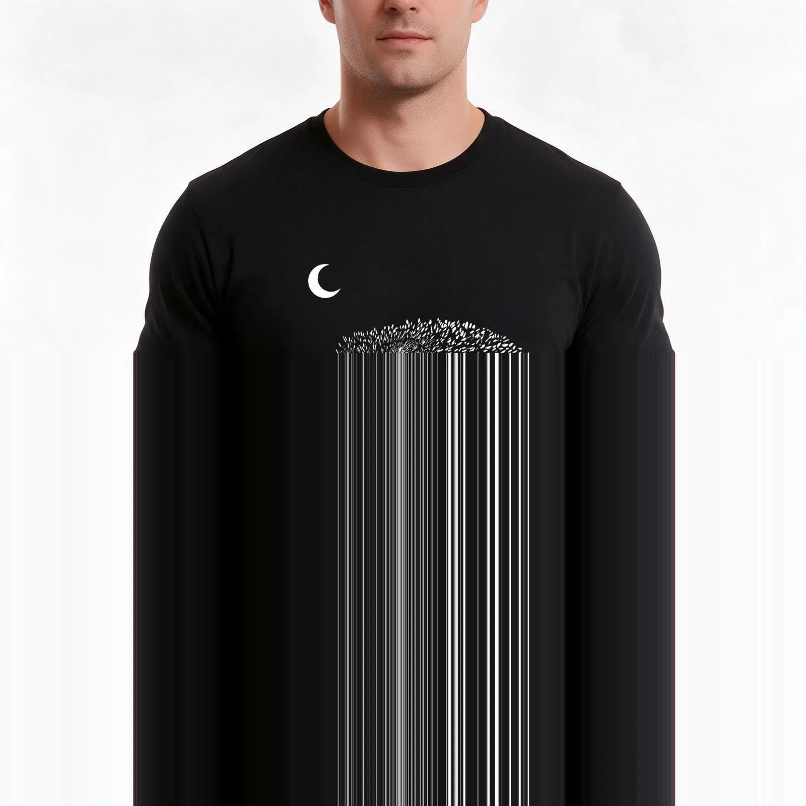 Hedgehog by Moonlight T-Shirt Summer Casual Cotton Tee Oversized Streetwear Tops Vintage Graphic Print Unisex Men Women