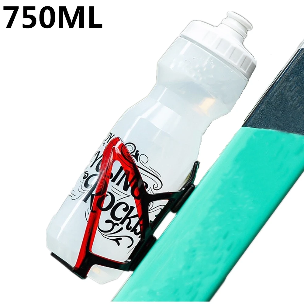 ROCKBROS 750ml Bicycle Water Bottle with MTB Road Bike Sport Bottle Holder Cycling Bucket Gym Drink Cup Cage Lightweight Outdoor