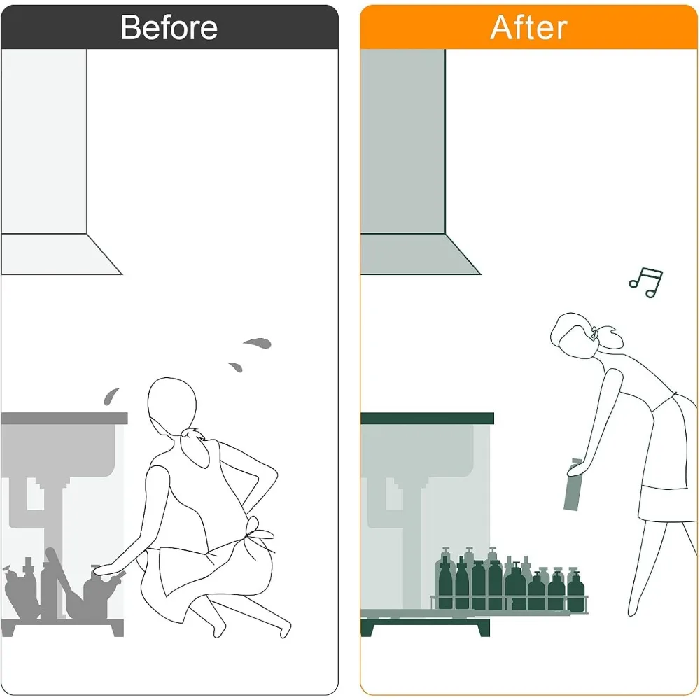 Pull Out Cabinet Organizer, 2 Pack Heavy Duty Slide Out Pantry Shelves Sliding Drawer Storage For Kitchen 12" W x 21" D,