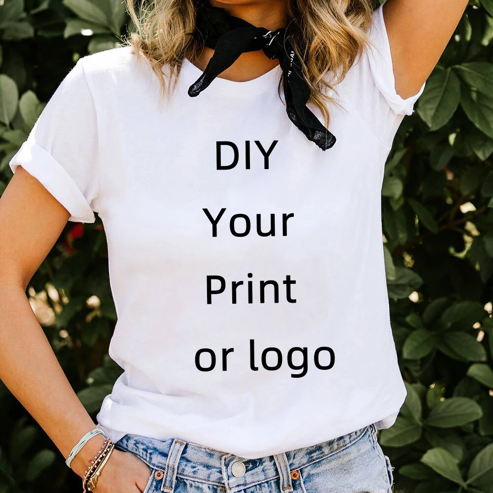 2022 New Summer Customized Printed T Shirt Women DIY Your Like Photo or Logo Y2K T-Shirt Fashion Custom Female Tops Tshirt Men