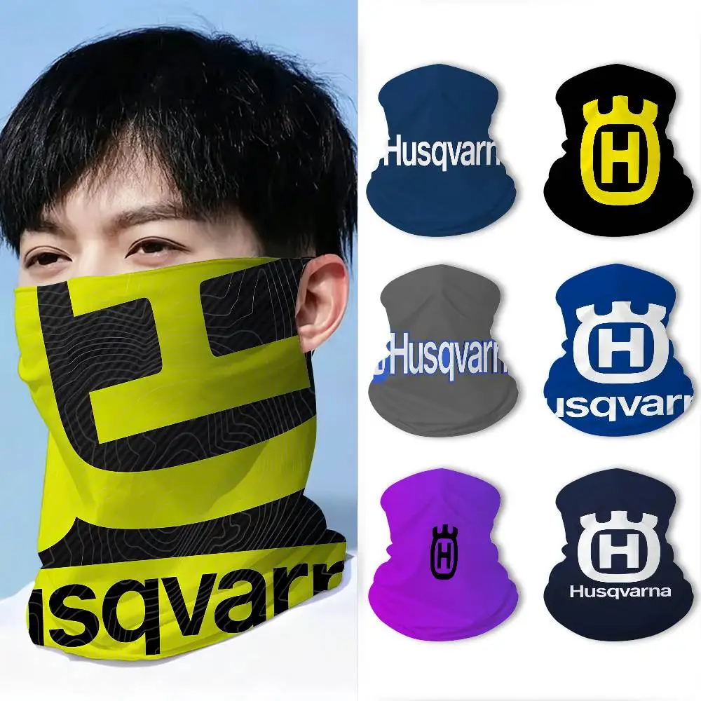 H-HusqvarnaS Logo UV Protection Neck Gaiter Quick Dry Face Mask for Cycling Hiking Skiing Outdoor Activities view 2