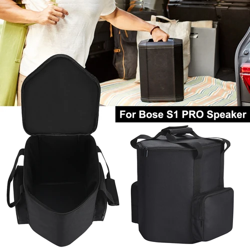 Imagen 2 del producto Estuche de transporte duro para Bose S1 Pro/S1 Pro + bolso de hombro de almacenamiento de viaje de gran capacidad con bolsillos accesorios de altavoz inalámbrico