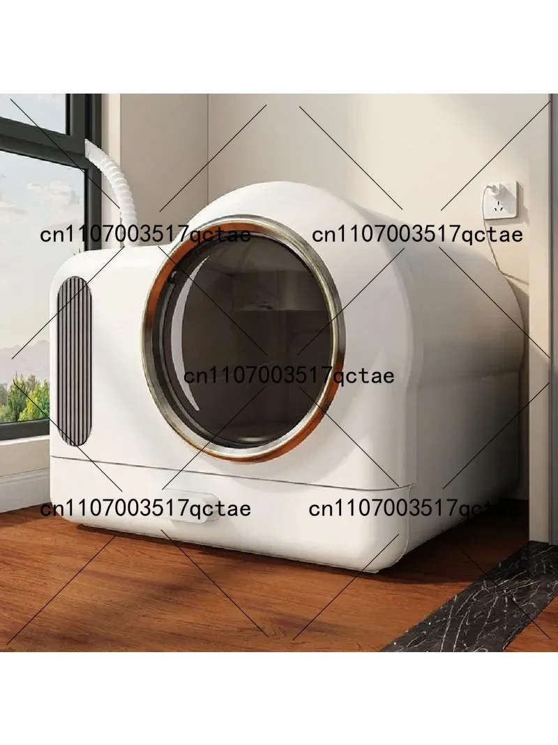 Automatic Deodorizing Cat Litter Box, Oversized Drawer Type Enclosed Cat Toilet with Fecal Basin