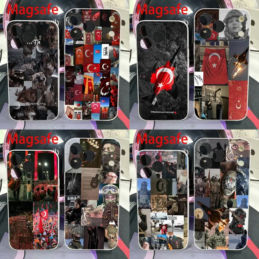 

Wolf Turkey Turkish Flag Phone Case For iPhone 14,16,15,11,13,17,12,Air,Mini,Plus,E,Pro,Max Magnetic Magsafe Frosted Cover