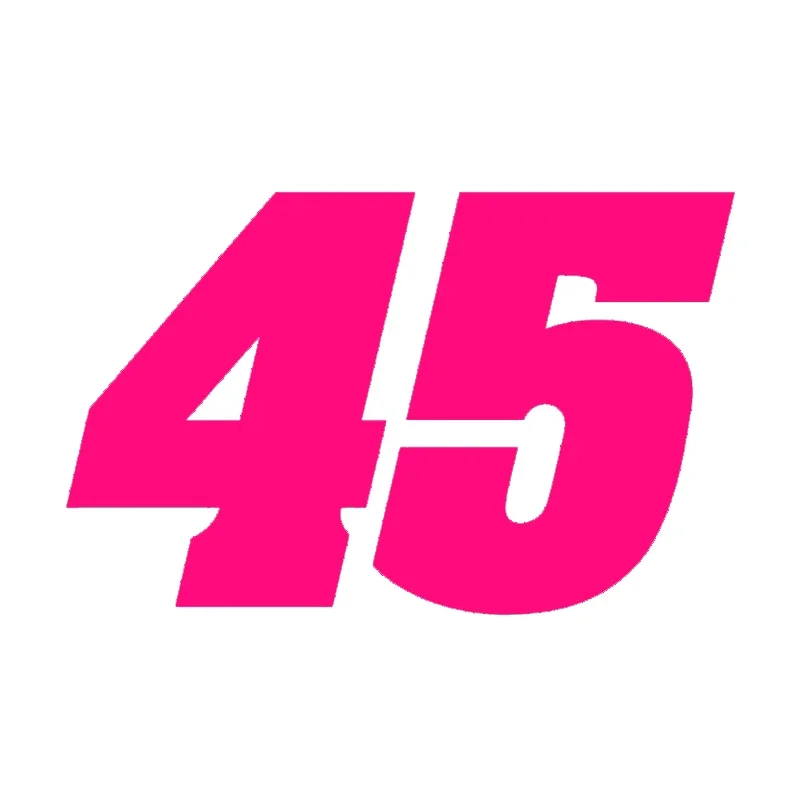 Motorcycle Sticker Number 45 Reflective Car Stickers Moto Auto Window Decal Motorbike Styling for Vespa Yamaha Suzuki Honda BMW