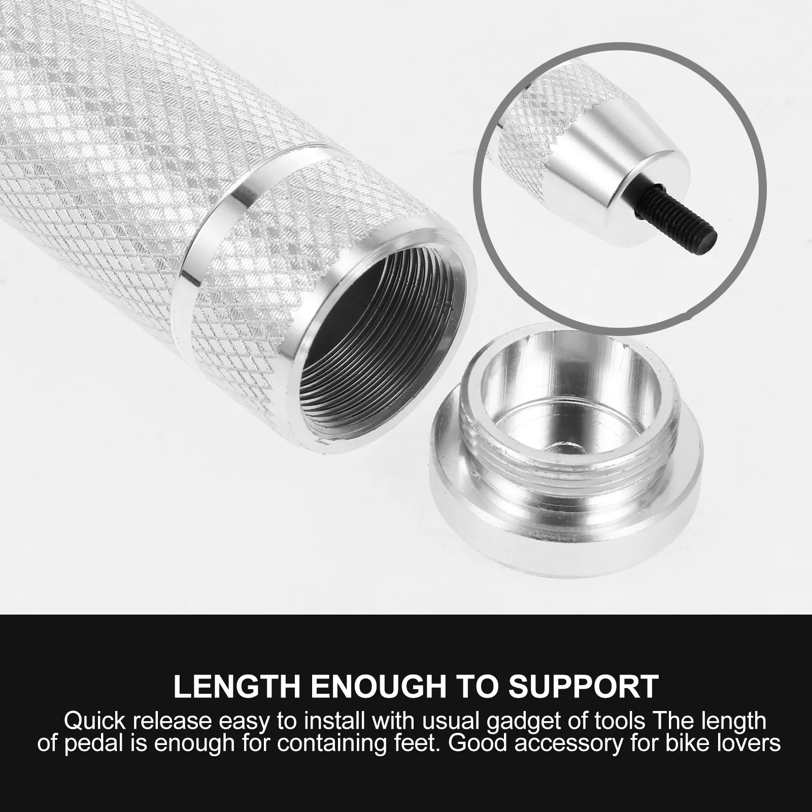

1Pair Bike Peg Aluminum Alloy High Hardness Sturdy Stunt Pedal Wear-Resistant Texture Suitable Bicycle Replacement