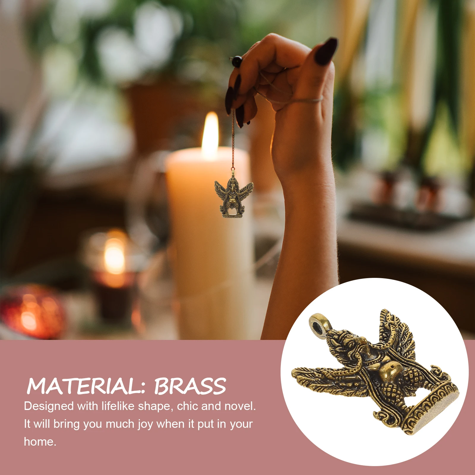 

Keychain Pendant Brass Vajra Pestle Retro Craft Decor For Necklace Bag Hanging Jewelry Accessory