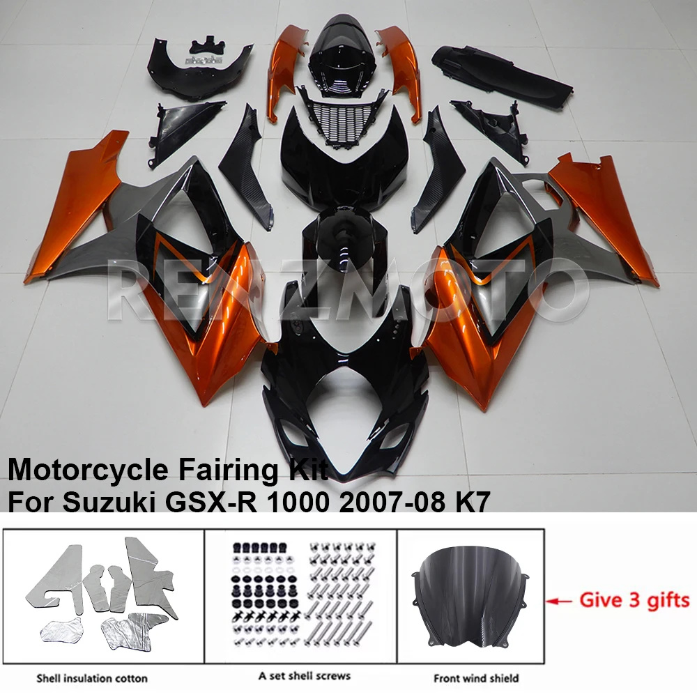 Motorcycle Set Body Kit Fairing For Suzuki GSX-R 1000 2007-2008 K7 GSXR 1000 Plastic Guard Plate Accessories Shell S1007-118a