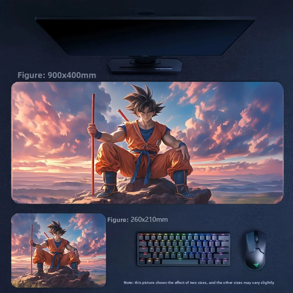 High Definition Boys Office Leather Mouse Pad Animation Dragon Ball Leather Mouse Pad Non-slip Wrist Guard Computer Table Mat