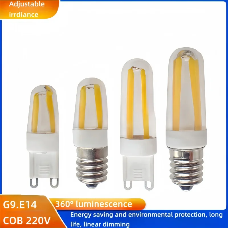 luz ceramica regulavel lampada cob led 30w 60w 230v 220v 3w 6w led filamento holofotes de halogeneo g9 01