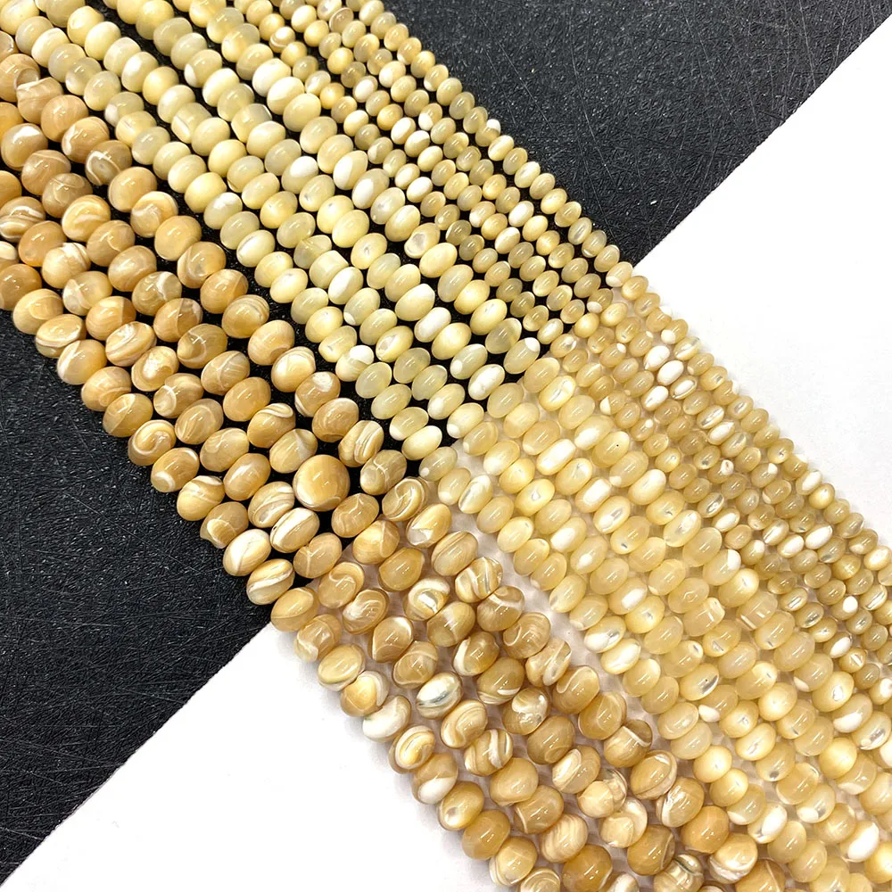 

3/4/5mm Natural Trochus Shell Abacus Beads Straight Hole Loose Spacer Beads Jewelry Making DIY Necklace Bracelet for Needlework
