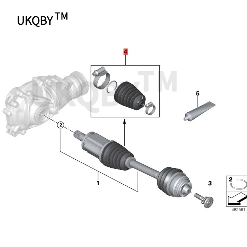 Repair Kit Rubber Dust Cover Internal G01 b mw 20dx G08 30iX Half Shaft Drive Shaft Ball Cage Dust Cover Rubber Boot Sheath