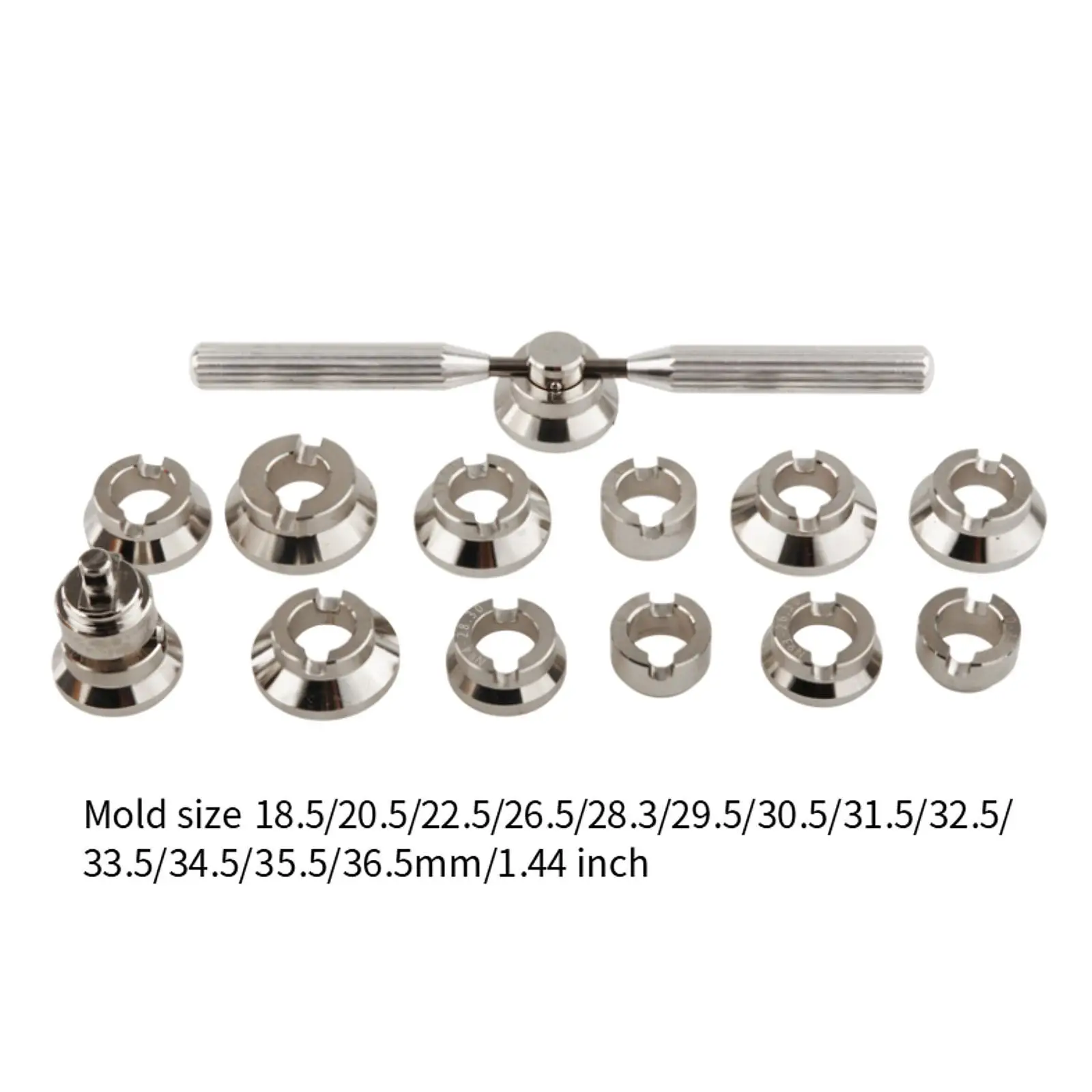 Watch Back Case Opener Watch Back Cover Remover Sturdy Easy to Use Rustless Closing Tool Watch Repair Tool Set Wrench Dies