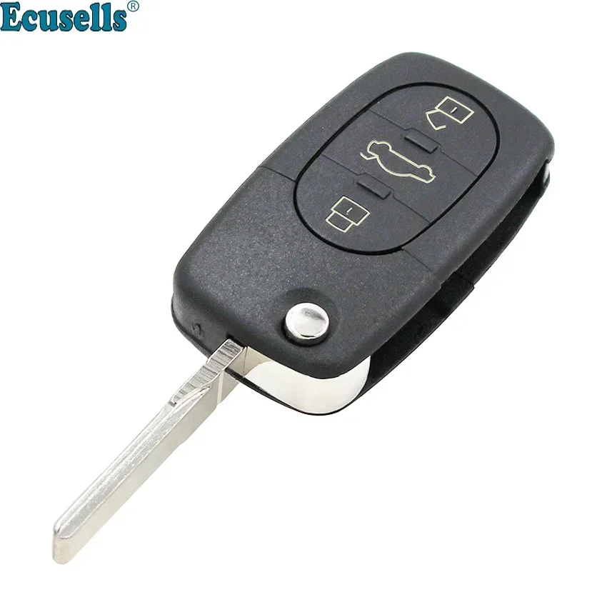 

3 Buttons Remote Key Shell Housing Cover for Audi A3 A4 A6 A8 S4 S6 S8 TT Coupe with Large Battery Holder