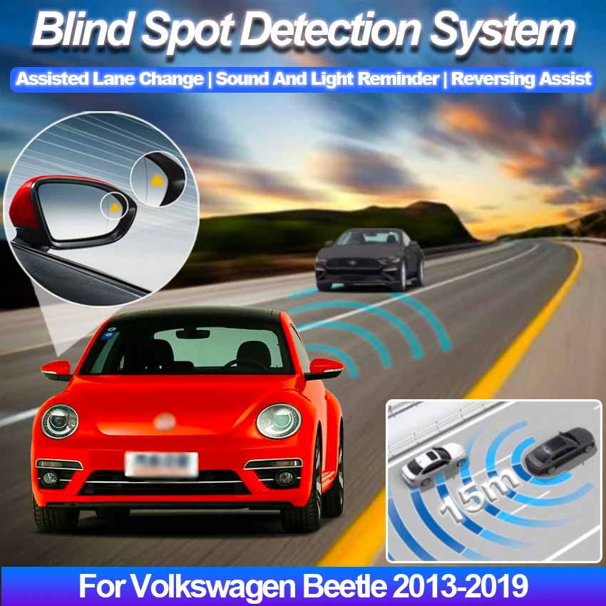 Car Blind Spot Detection System BSD BSA BSM Car Sensors Drive Rear Mirror Monitoring For Volkswagen Beetle 2013-2019