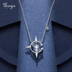 Thaya Original Design Classic Women Necklace 40+5cm Silver Plated Crystal Pendant Necklace For Women Female Fine Jewelry Gift