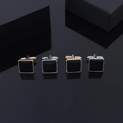 French Geometry Square Cufflinks Fashion Men's Business Banquet Suit Shirt Cuffs Buttons Luxury Wedding Cuff Links Gifts 2024