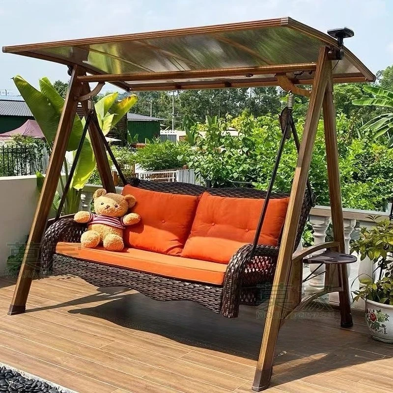 

Outdoor swing courtyard swing outdoor double hammock indoor small courtyard cradle home garden wrought iron rocking chair