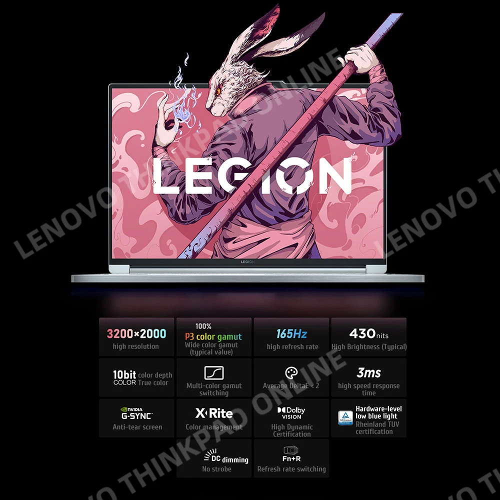 Lenovo Legion Y9000X игровой ноутбук для киберспорта Intel Core i9-13900H 32 ГБ ОЗУ 1T SSD/RTX 4060/4070 Графический 16-дюймовый ноутбук 165 Гц