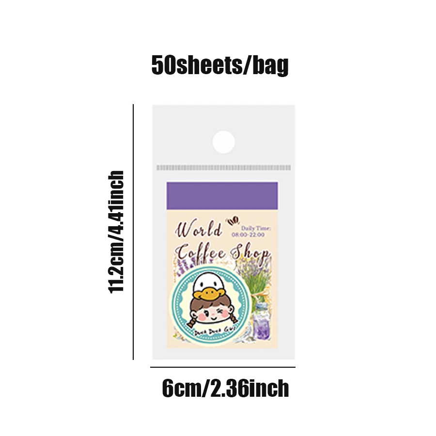 100pcs Coffee Shop Series Coffee Theme Header Sticker Book Handbook Collage Material DIY Calendar Greeting Card Photo Frame