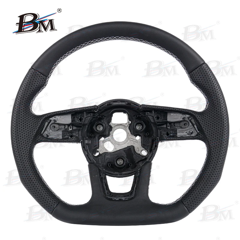 

Perforated leather Racing Steering Wheel Alcantara For Audi B9 Platform Sport Models RS3 RS4 RS8 S3 S4 S5 A3 A4 A5 2016-2021