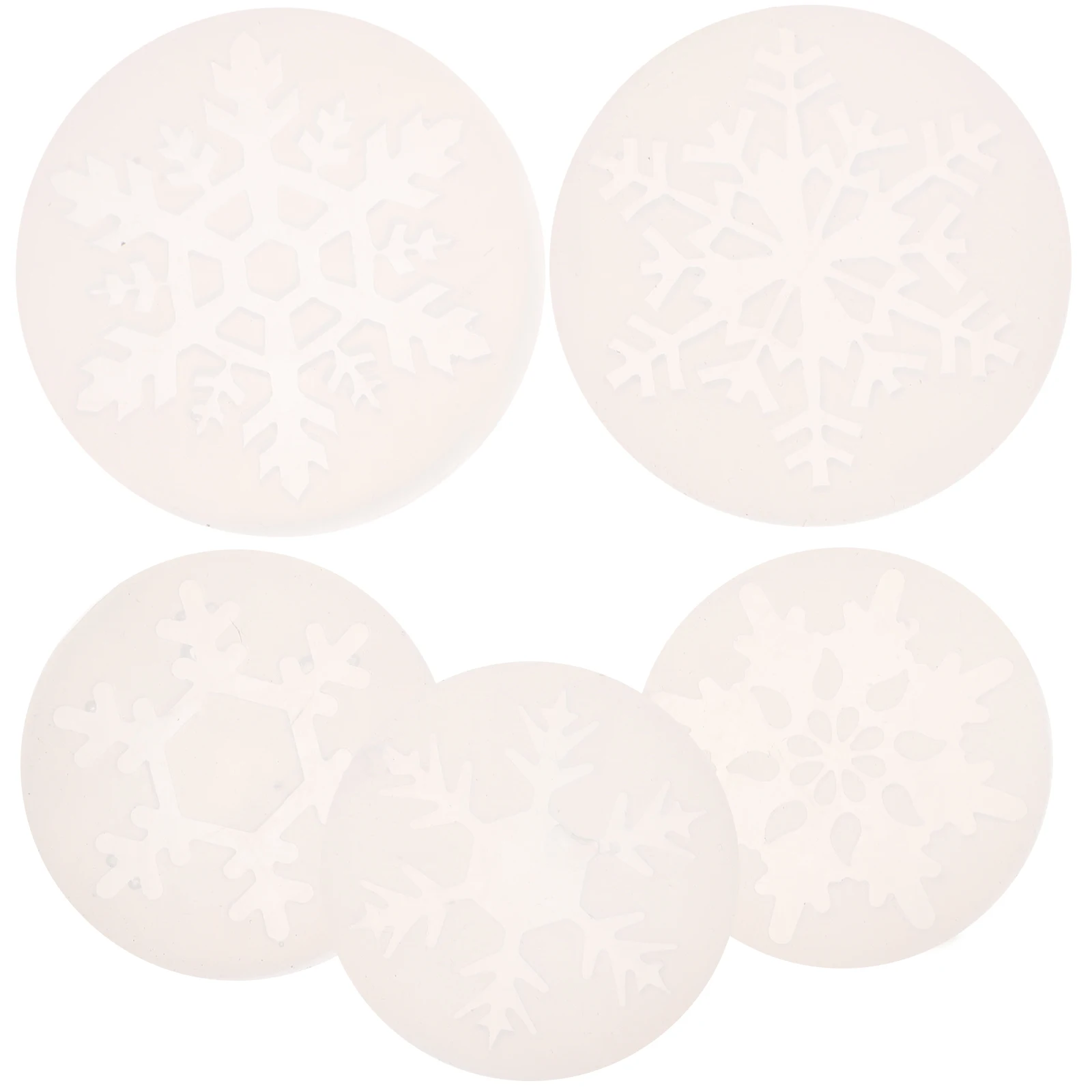 

5Pcs Snowflake Necklace Pendant Silicone Mold for Jewelry Making Mobile Phone Decoration White Clay Craft Tools