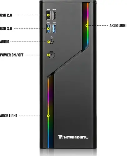 Imagen 2 del producto Mini ITX Case ARGB factor de forma pequeña SFF Mini-Tower HTPC cajas de PC paneles ventilados 0,8mm SPCC chasis de computadora adecuado para ITX