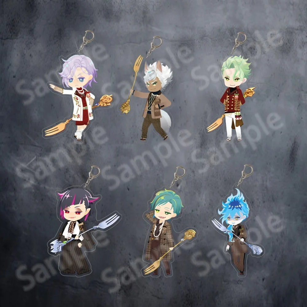 New Twisted Wonderland Anime 6cm Acrylic Standing Keychain 16 Characters Set Cartoon Figures Model Desktop Ornament