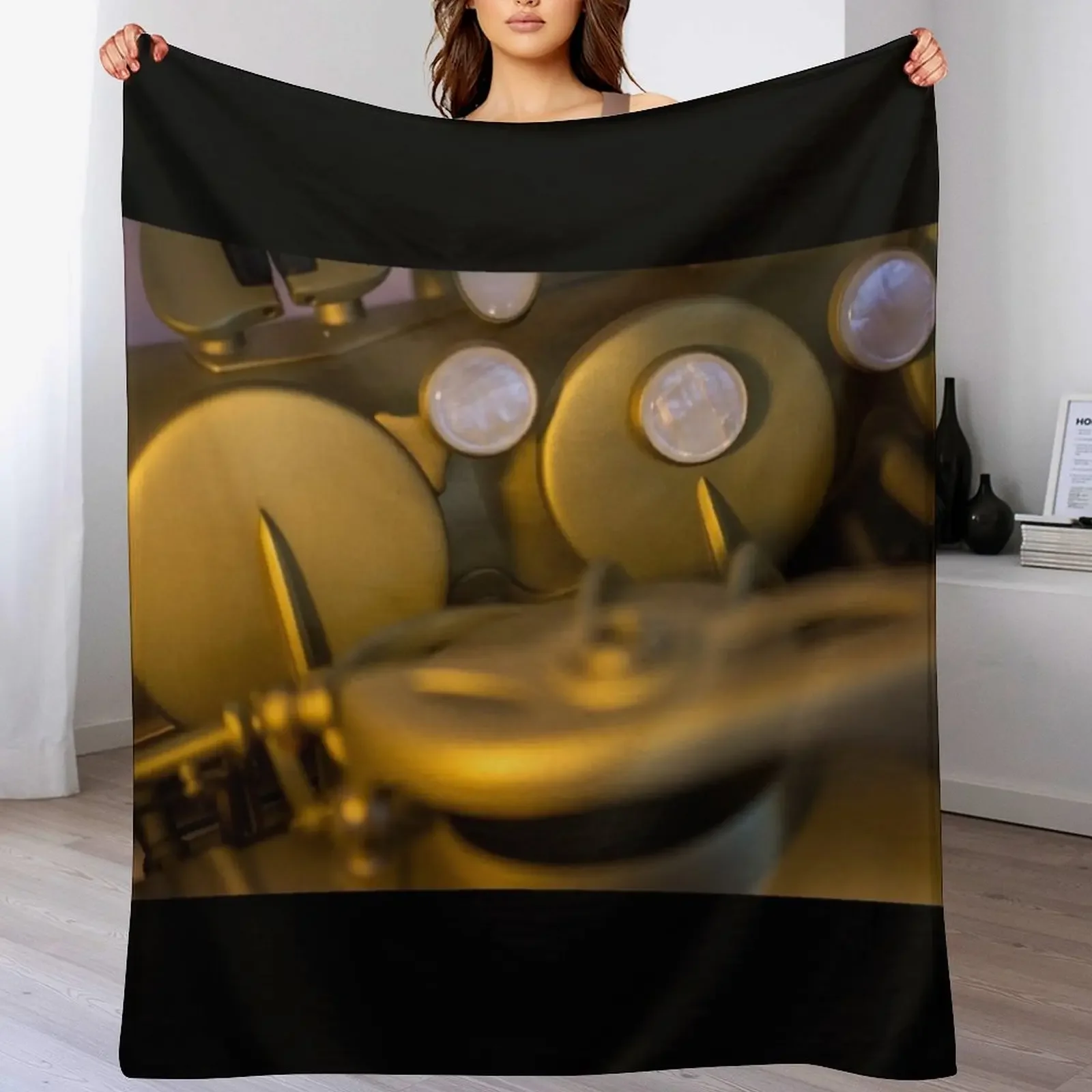 

Close up of my Tenor Saxophone Throw Blanket Warm Napping Blanket for Office Couch Bed