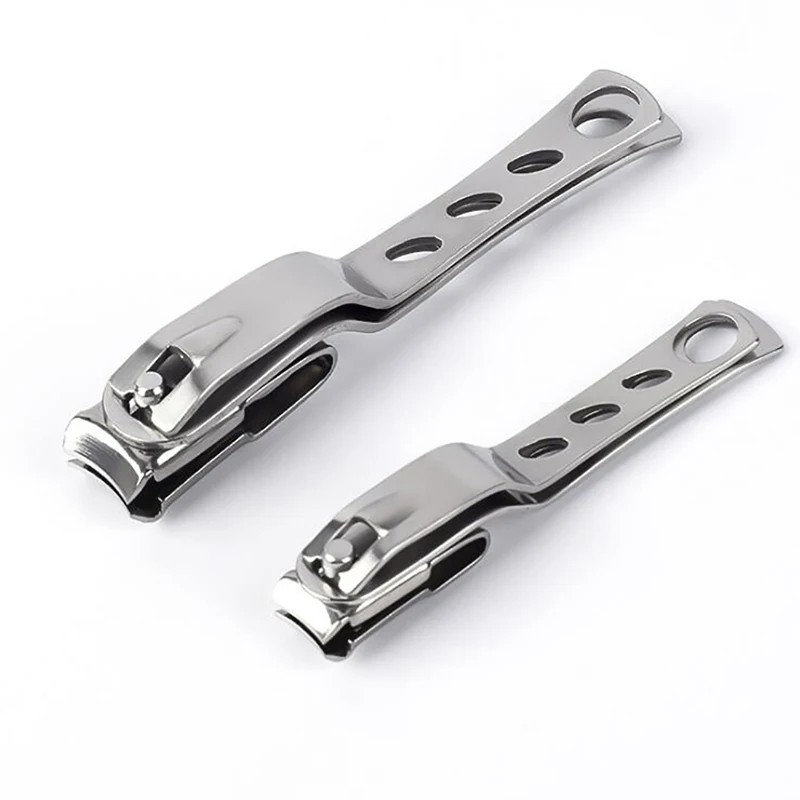 360 Degree Rotating Stainless Steel Nail Clipper 8cm, 10cm Sharp Toe Fingers Nail Cutter Manicure Tool for Men And Women