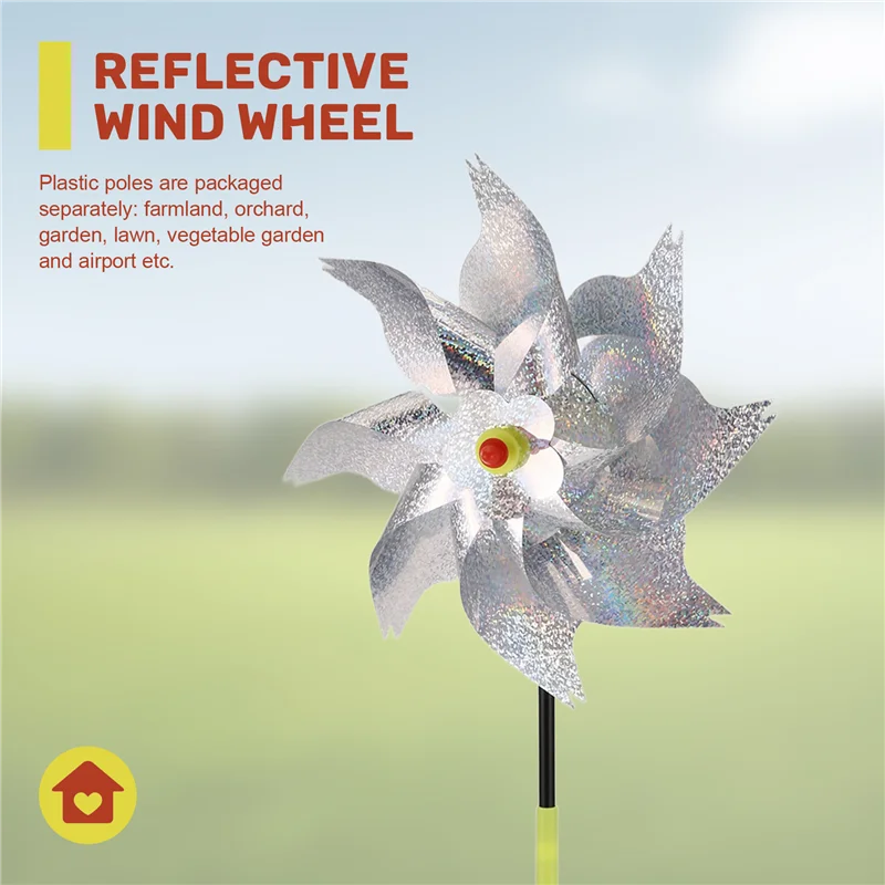

YFYS 3 Pieces Windmills, Bird Repellent,Fruit Garden,Reflective Windmill, Bird Repellent, Bird Repellent, Reflective Windmill