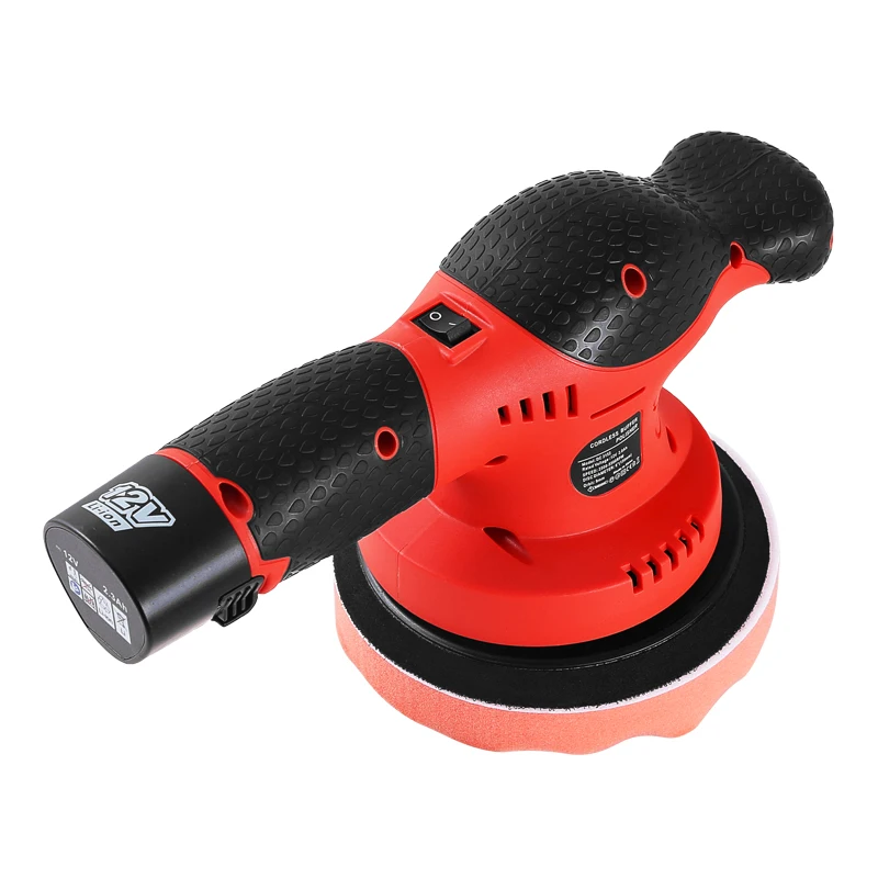 PLATYPUS car polishing machine with 1 battery charger 2 12V lithium batteries 1 6-inch polishing pad