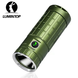 High Power EDC LED Outdoor Fishing Flashlight Camping Lantern 46800 Battery USB-C Rechargeable Lamp Color Light Torch Green DF2