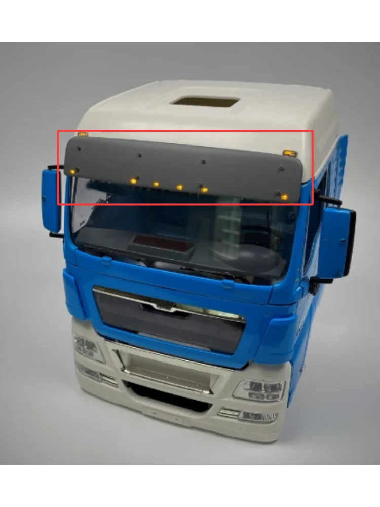 770S メタルバンパースポットライト LED ブラックシルバーアップグレード 1/14 タミヤ RC スカニア 770S リモートコントロールダンプトラックトレーラー部品用