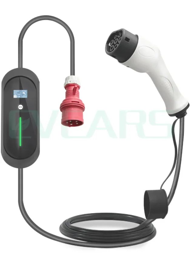 IEC 62196-2 Mode2 OLCD Portable EV Car Charger  CE Electric Car Charger Electric Automobile Charging