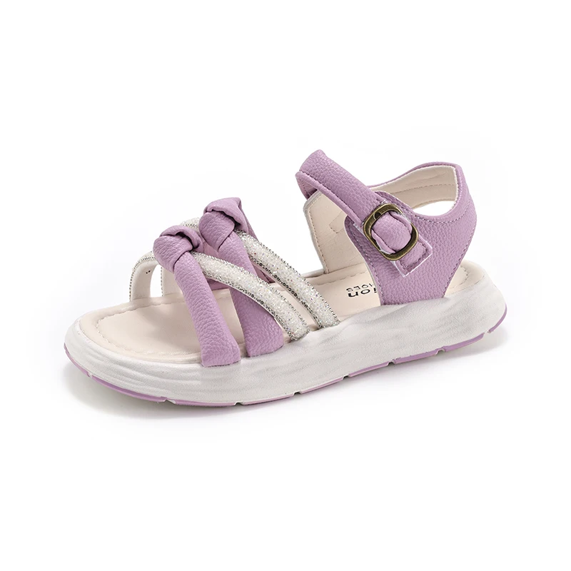 

Girls Cross Sandals Soft Sole Non-slip Children Summer Beach Shoes Breathable Kids Casual Flats Sandals Soft Bottom Size 30-38