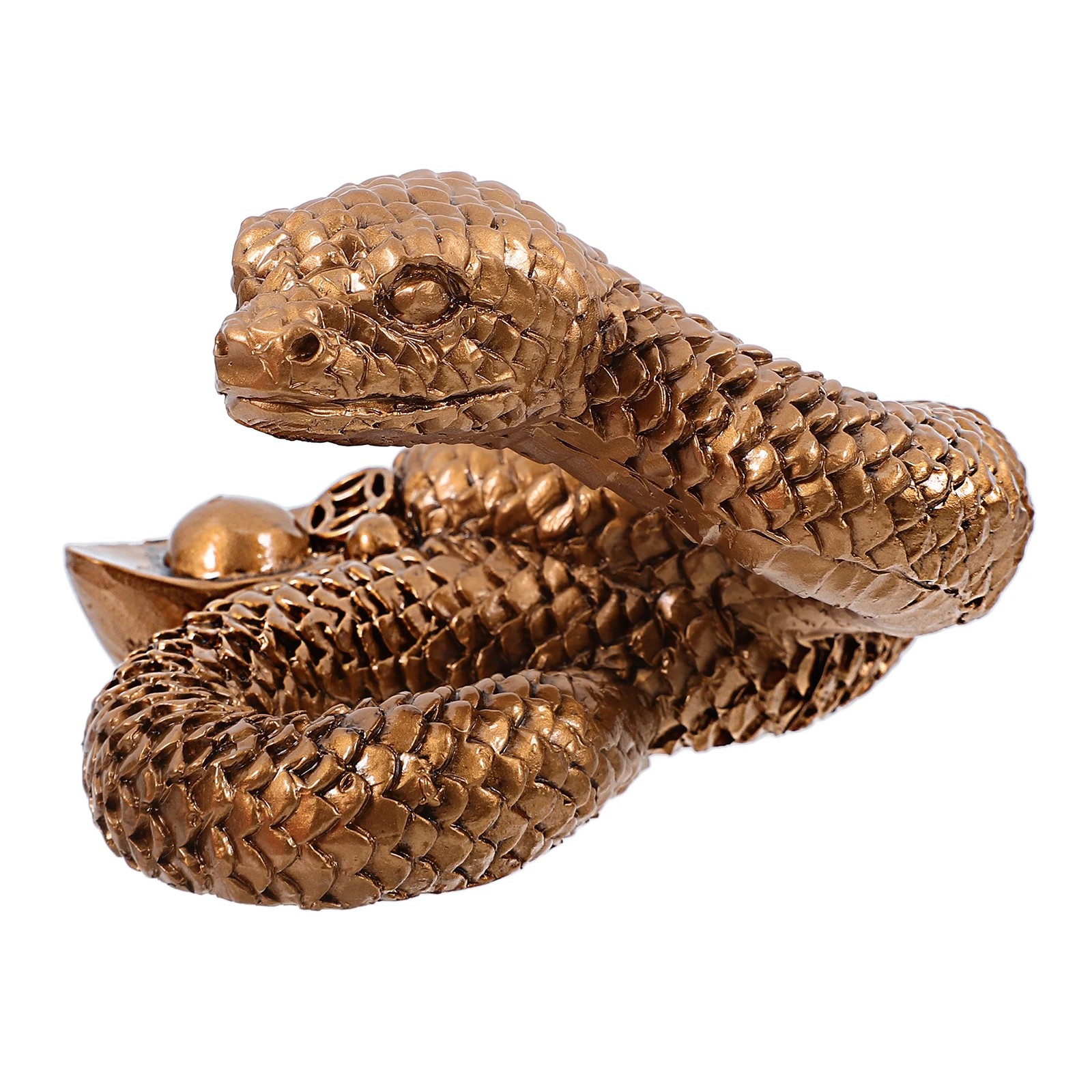 

Resin Snake Statue 12 Zodiac Ingot nament Home Office Garden Decor Lifelike Art Piece Safe Touch Smooth Surface