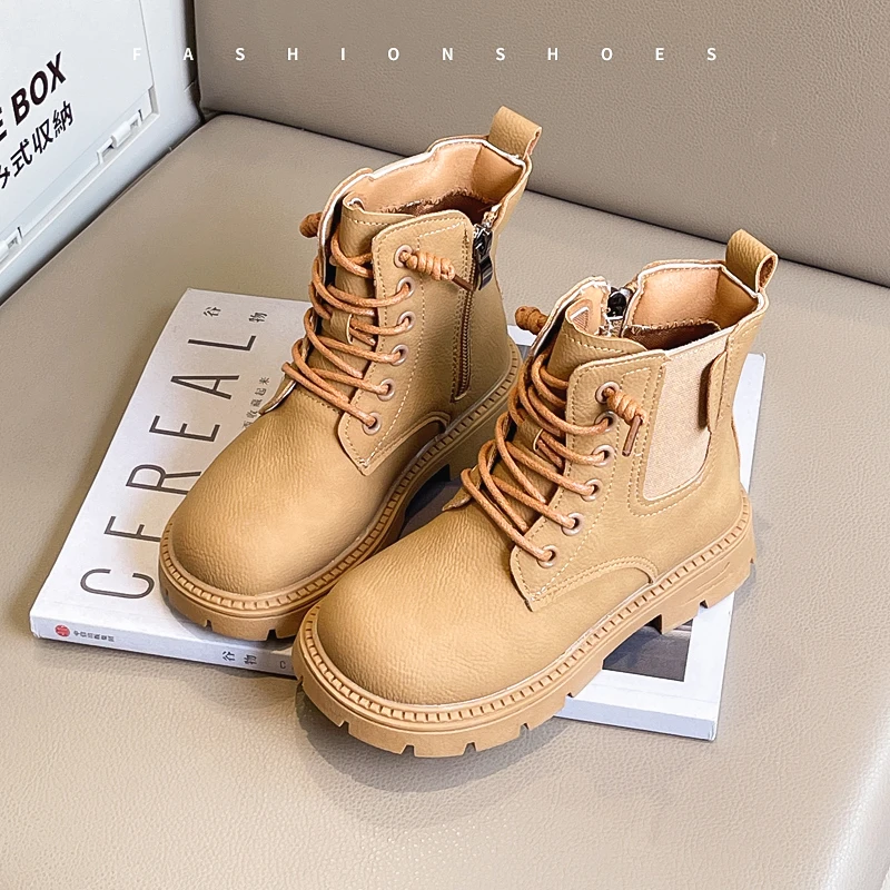 

Autumn Girls A runaway hit Classic Brown Design Comfortable Non Slip Wear Resistant Kids Ankle Boots Luxury Child Casual Shoes