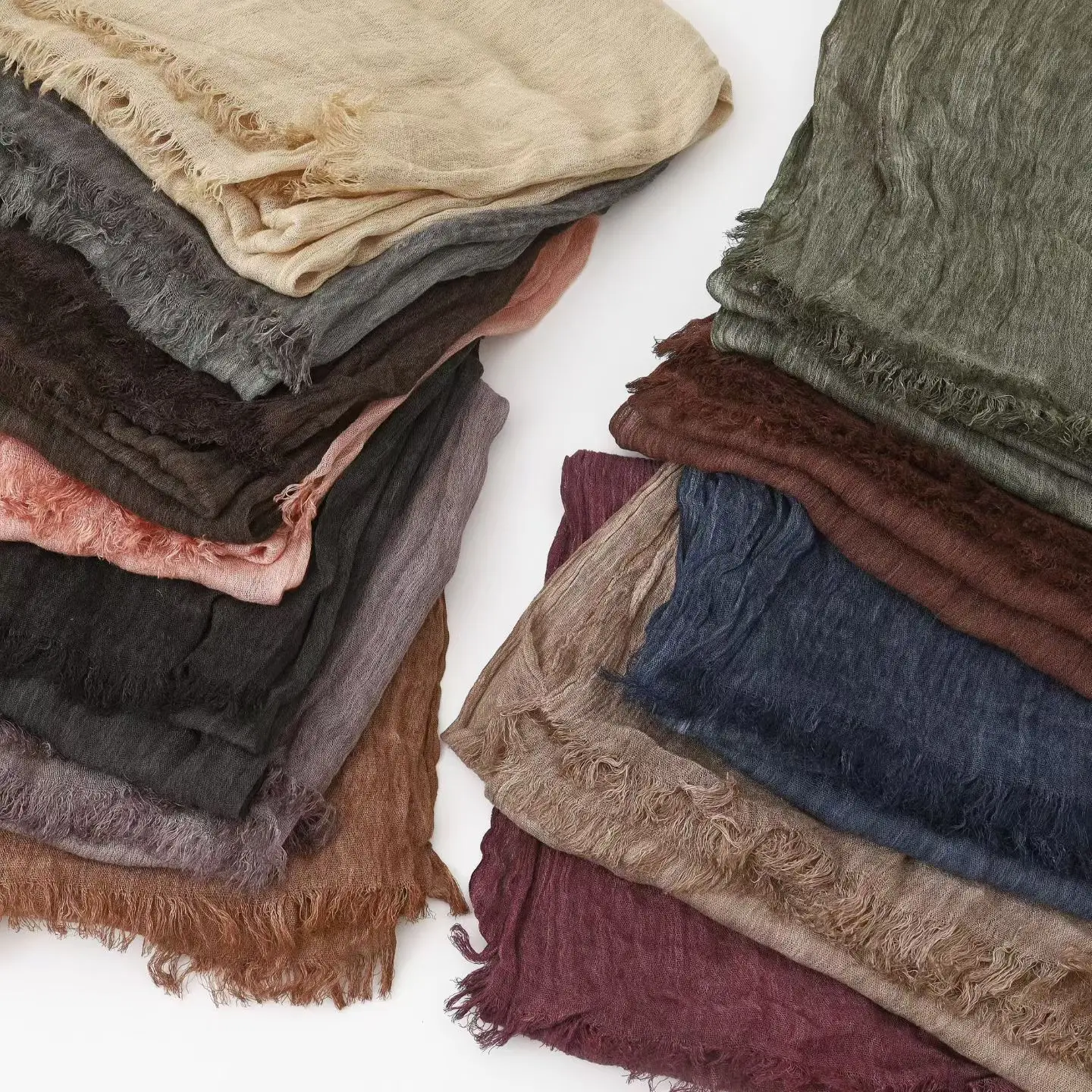 

Women Big Size Plain Solid Cotton Rayon Crease Hijab Scarf Lady High Quality Wraps and Shawls Musulman Headband Islamic Turban