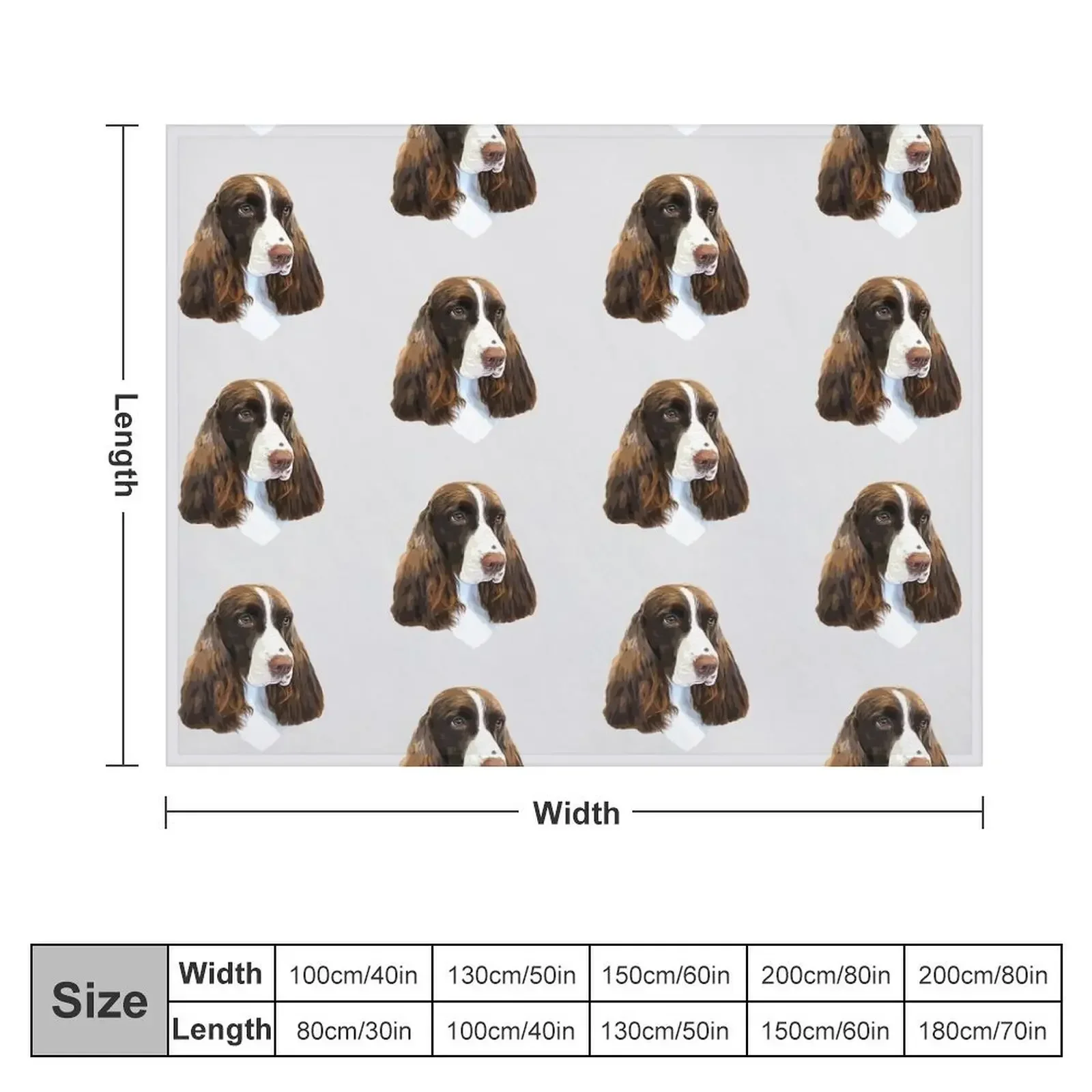 Springer Spaniel Liver and White Throw Blanket Cute Plaid Extra Large Throw Blankets