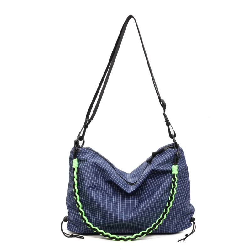 

2025New Year's model plaid dumpling bag for women, large capacity, versatile, casual, single shoulder, crossbody, canvas, fashio