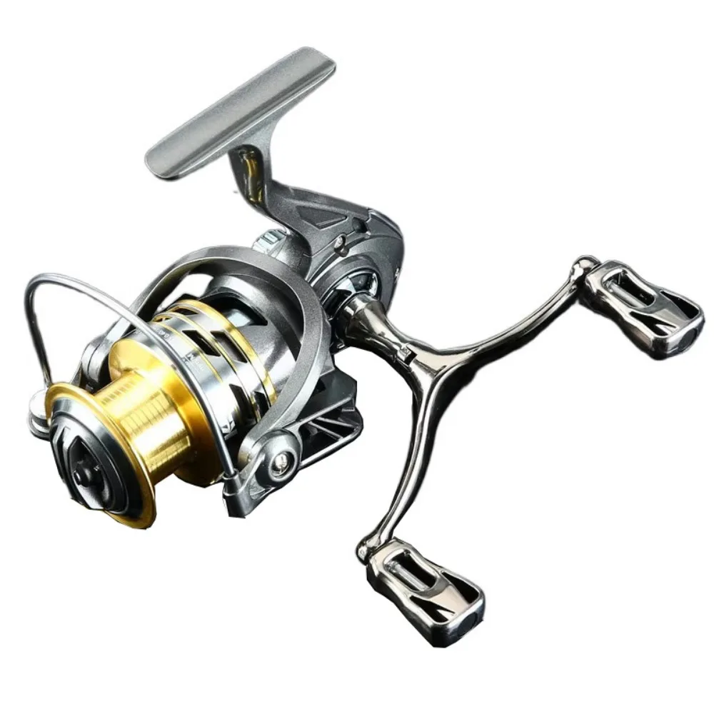 

Double Rocker Arm Fishing Metal Spool No Gap Comfortable Grip Lure Fishing Line Wheel 6+1 Metal Bearings Strength
