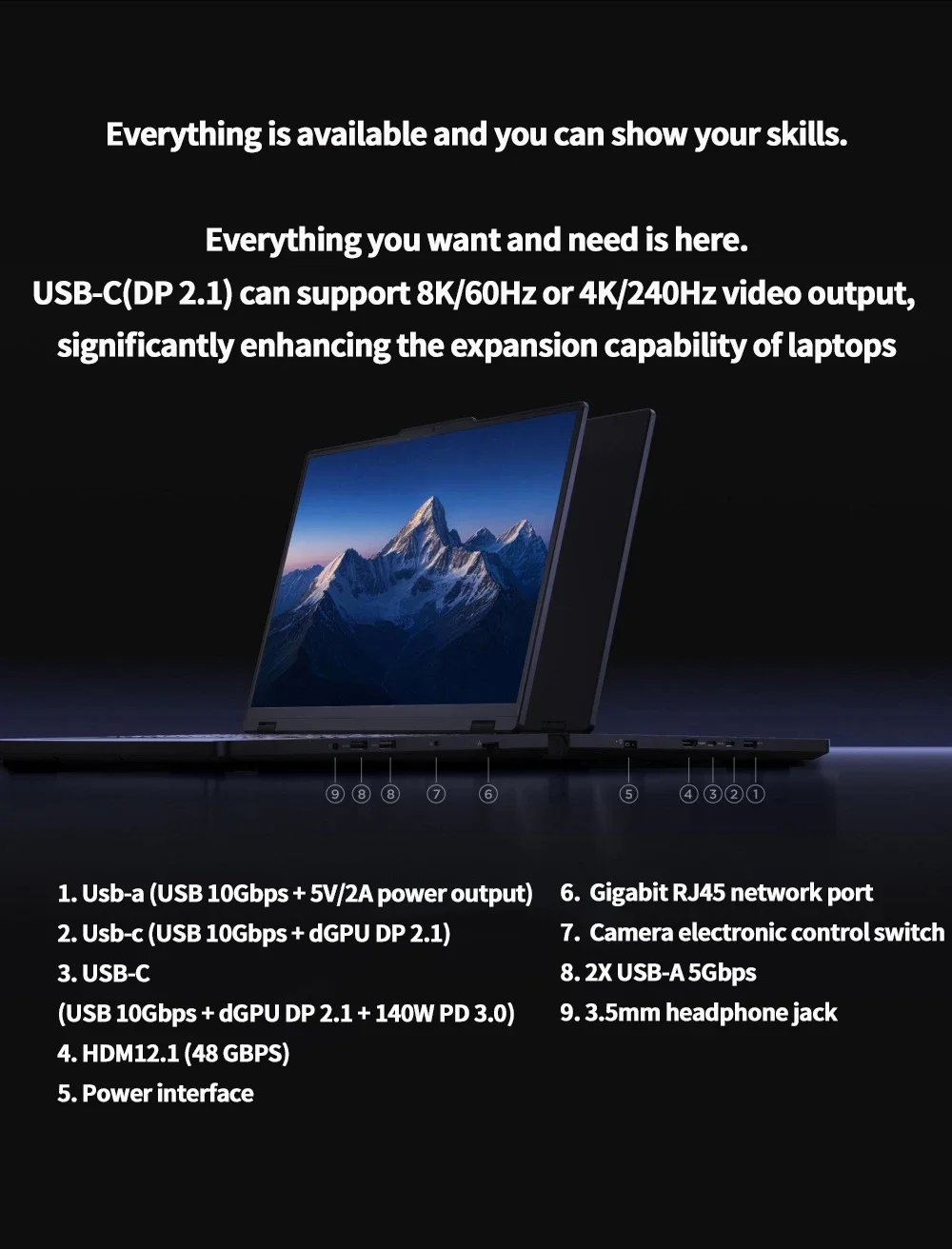 Original Lenovo LEGION R7000P 2025 R9 8945 HX R9 8940 HX RTX 5070 5060 8G 16 polegadas 2.5K 240Hz Laptop para jogos